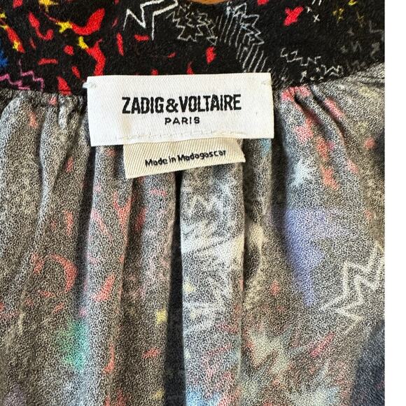Zadig & Voltaire Tink Glam Rock Blouse in Abstract, Modern, Indie, Punk, Small - Picture 4 of 9